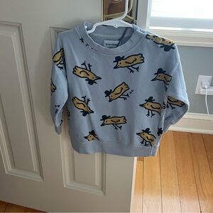 NWT Bobo Choses Toddler Blue Bird Print Sweatshirt Size 18M